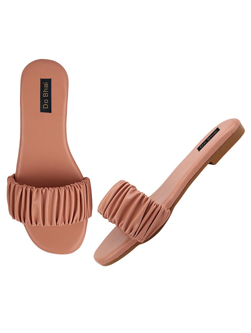 pink synthetic slip on sandals - 17828412 - Standard Image - 2