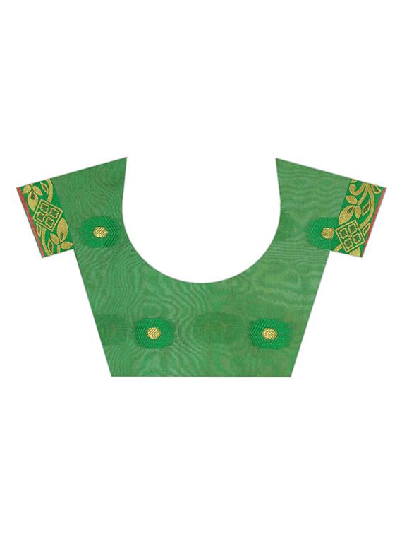 ethnic motifs chanderi saree with blouse - 17828701 - Standard Image - 2