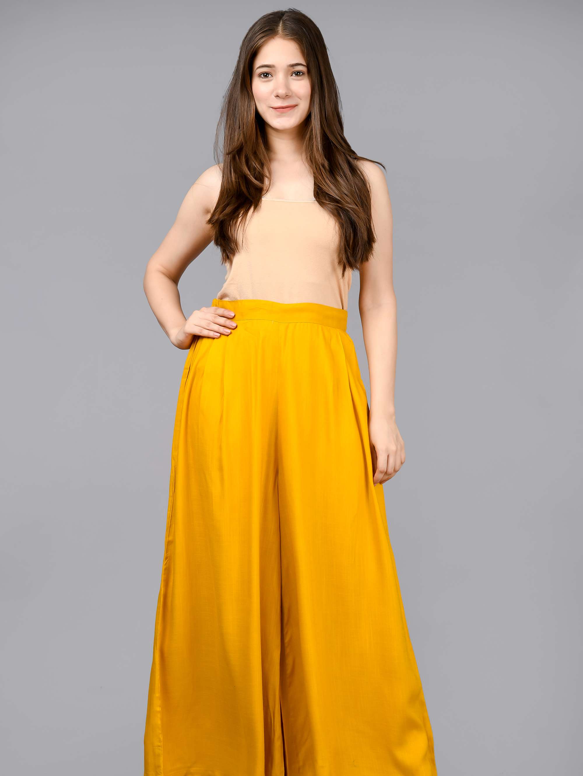 aurish mustered color palazzo 