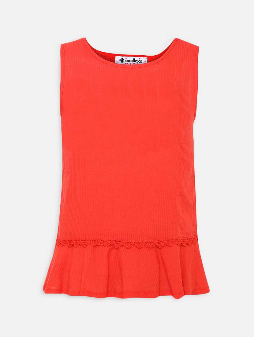 girls round neck top