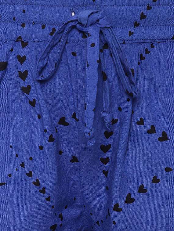 blue printed casual trouser - 17829188 -  Standard Image - 2