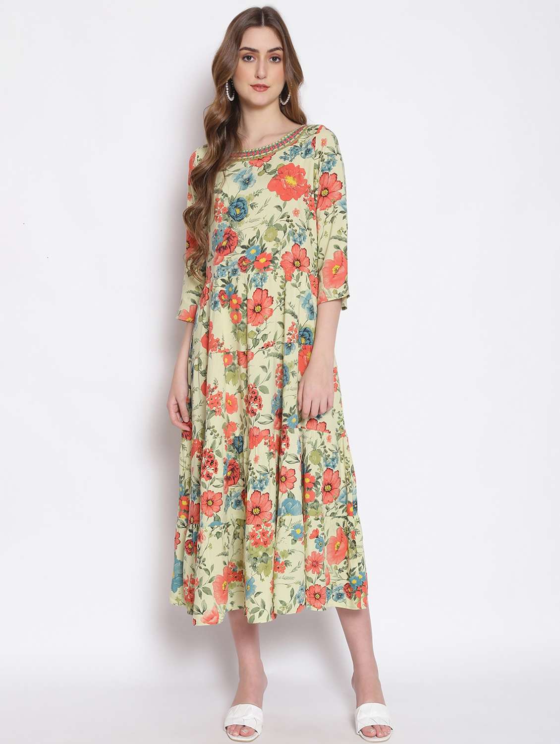 Women's Fit & Flare Floral Dress