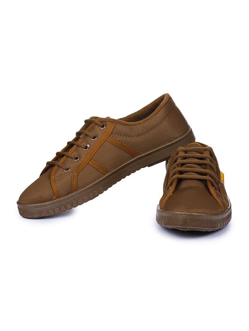 men brown lace-up sneaker shoe - 17830176 - Standard Image - 2