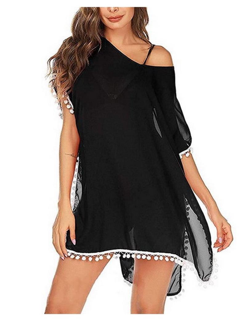 stunning, solid colors woven kaftan/dress, has - 17830691 - Standard Image - 2