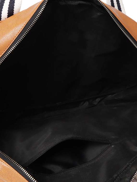 brown leatherette (pu) dufflebag - 17831511 -  Standard Image - 2