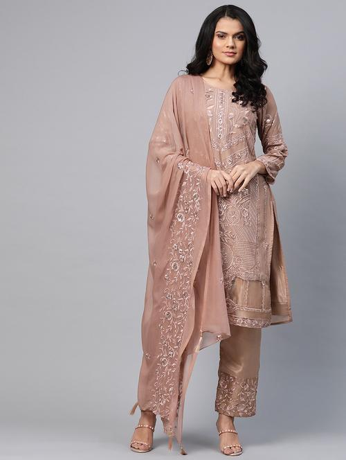 embroidered unstitched suit set  - 17832119 -  Standard Image - 0