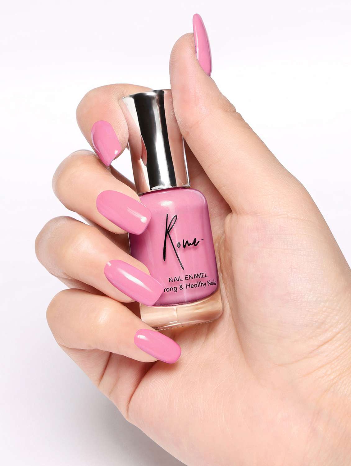 Set Of 3 Strong & Healthy Nail Enamel (Punch Pink, Shimmer Blue & Rosewood)
