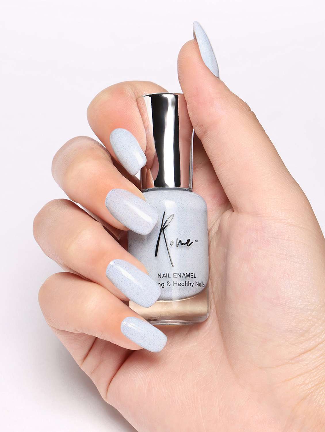 Set Of 3 Strong & Healthy Nail Enamel (Punch Pink, Shimmer Blue & Rosewood)