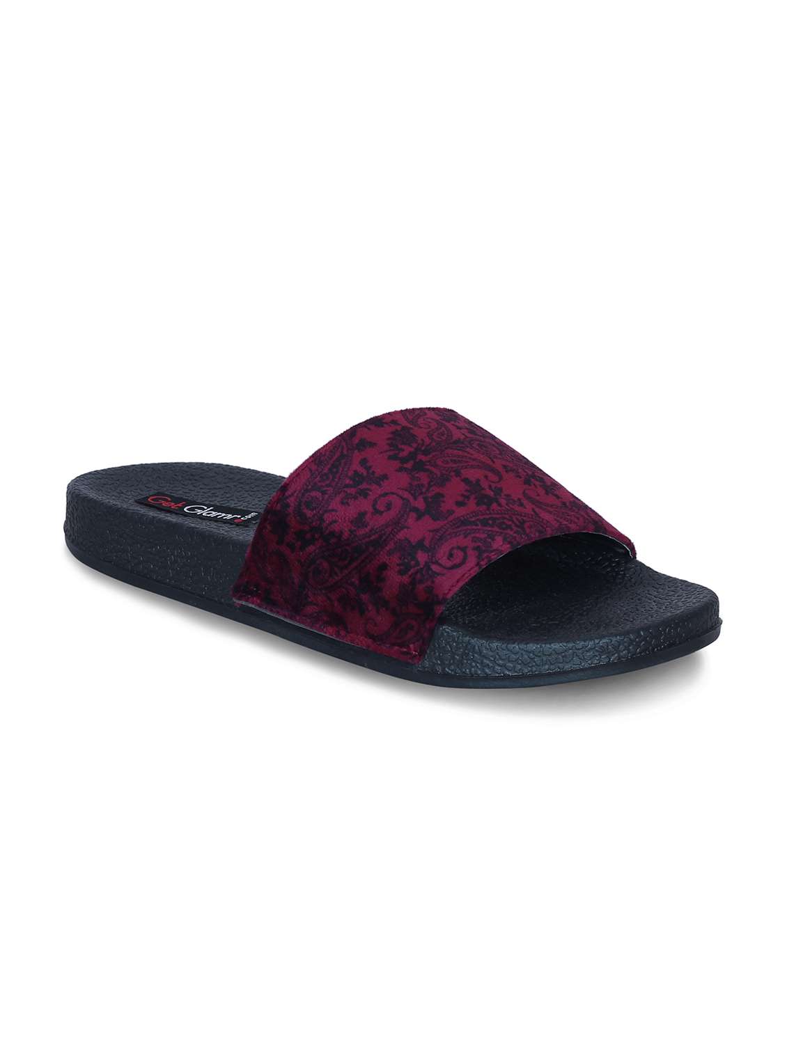 purple slip on  flip flop