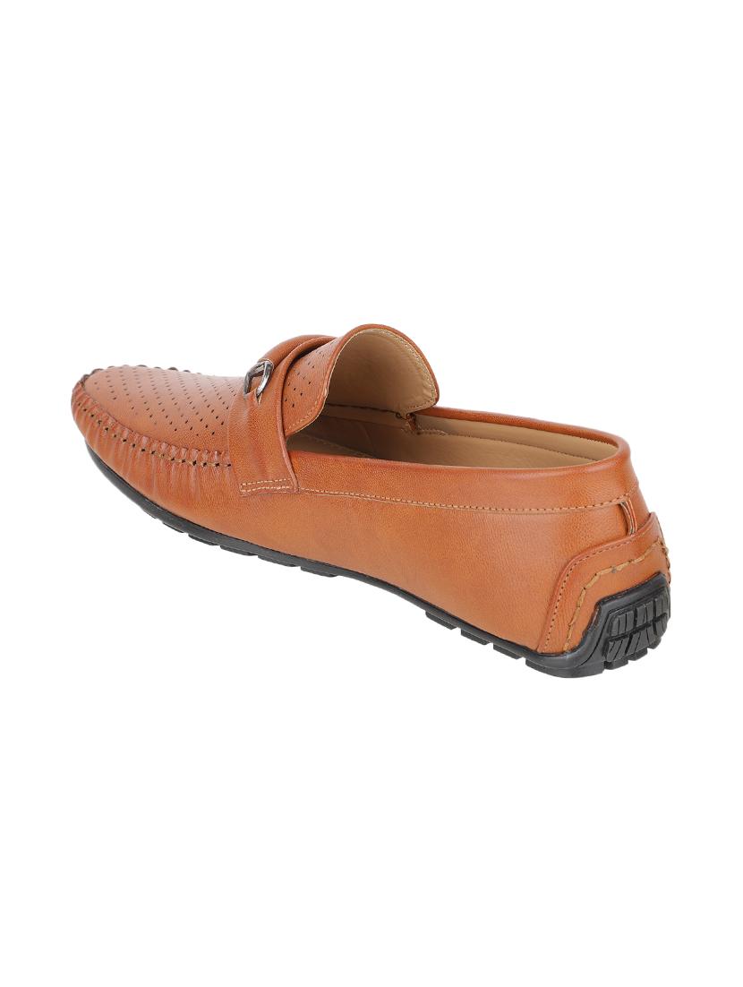 tan synthetic slip on loafers - 17832449 - Standard Image - 2