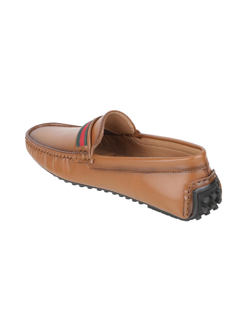 tan synthetic slip on loafers - 17832454 - Standard Image - 2