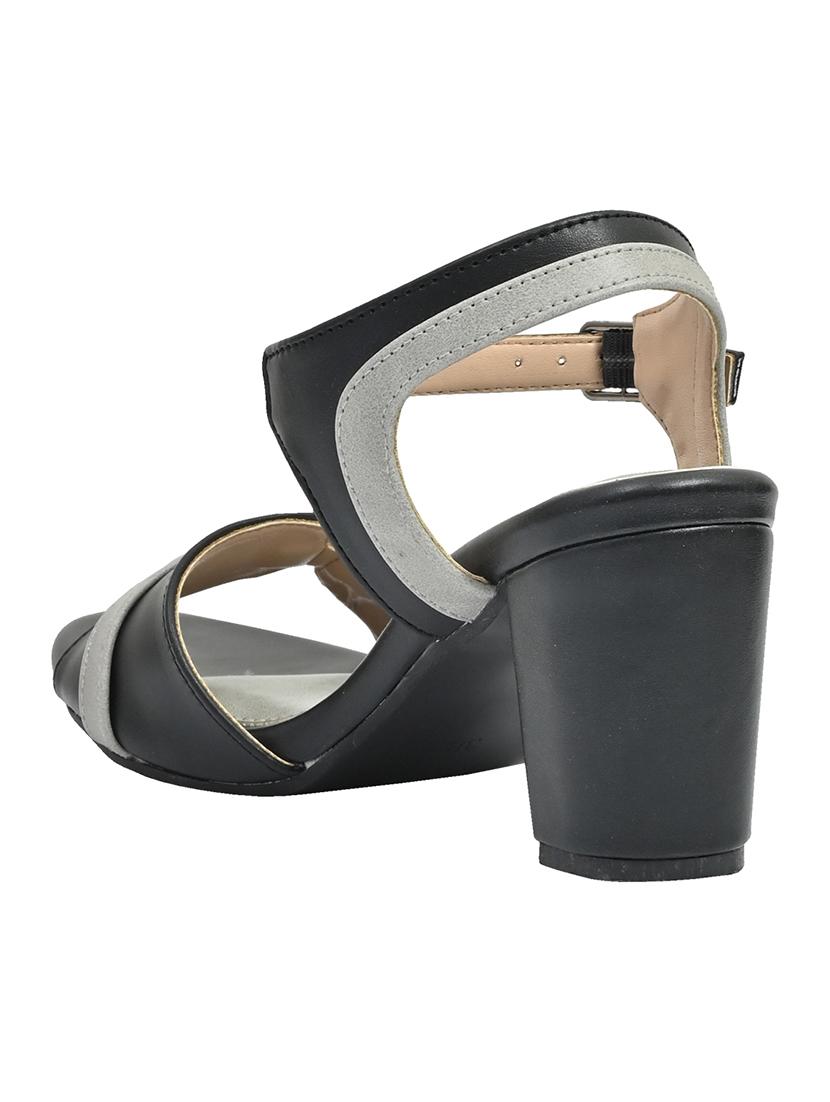 black synthetic back strap sandals - 17832566 - Standard Image - 2