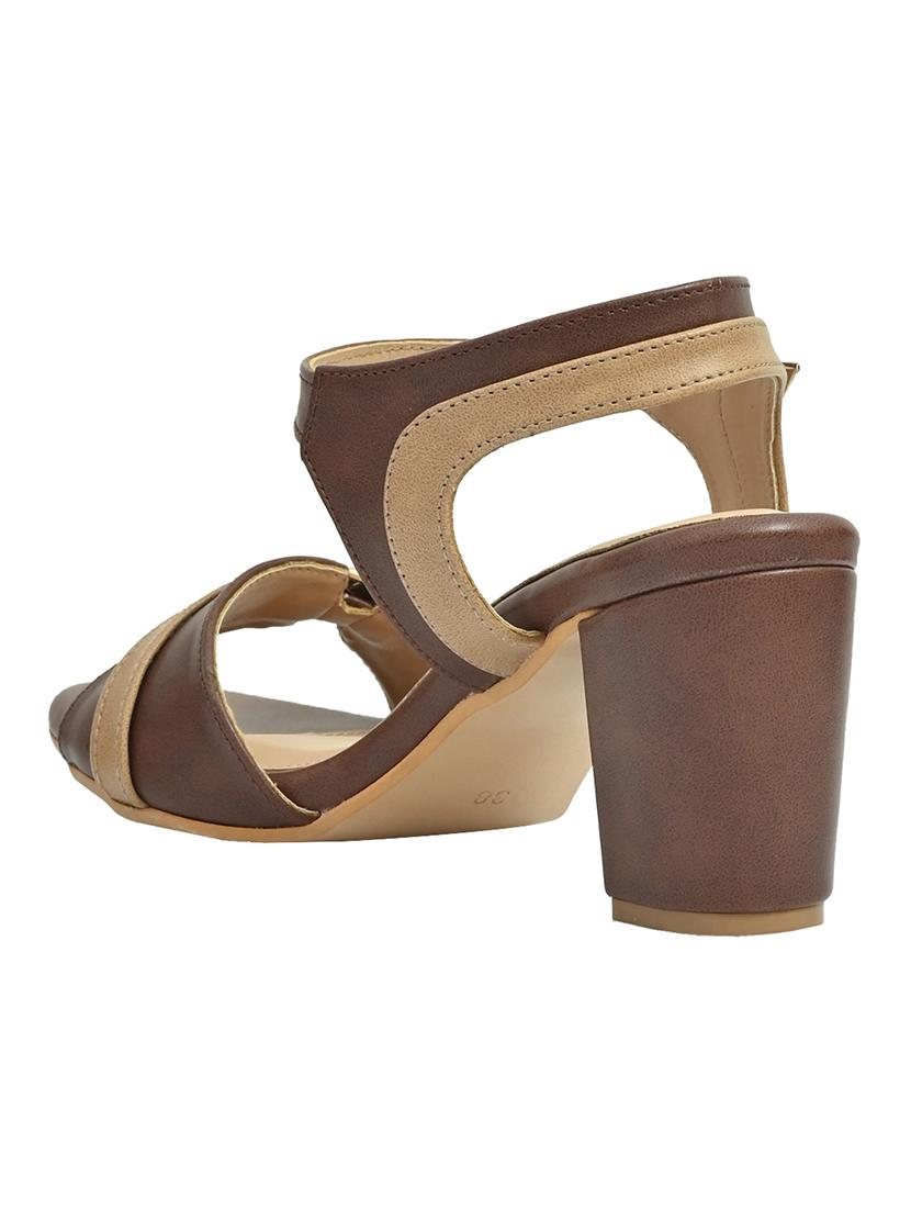 brown synthetic back strap sandals - 17832568 - Standard Image - 2