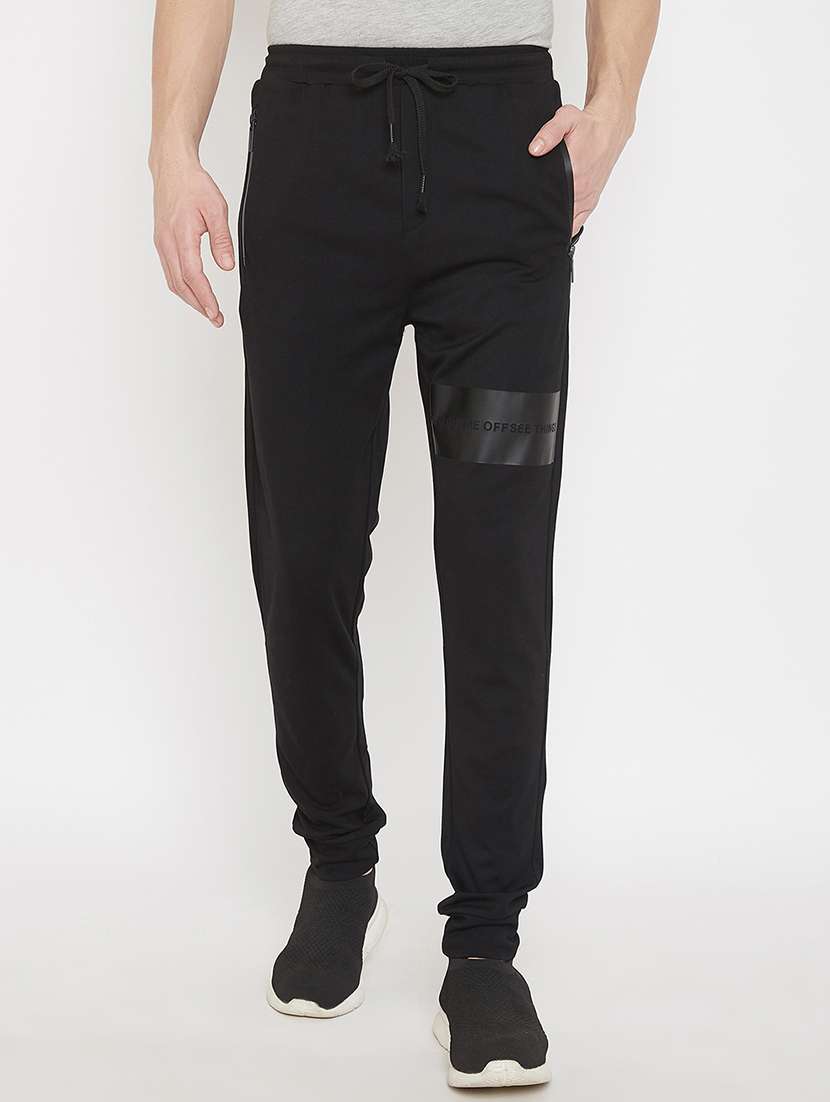 black solid jogger
