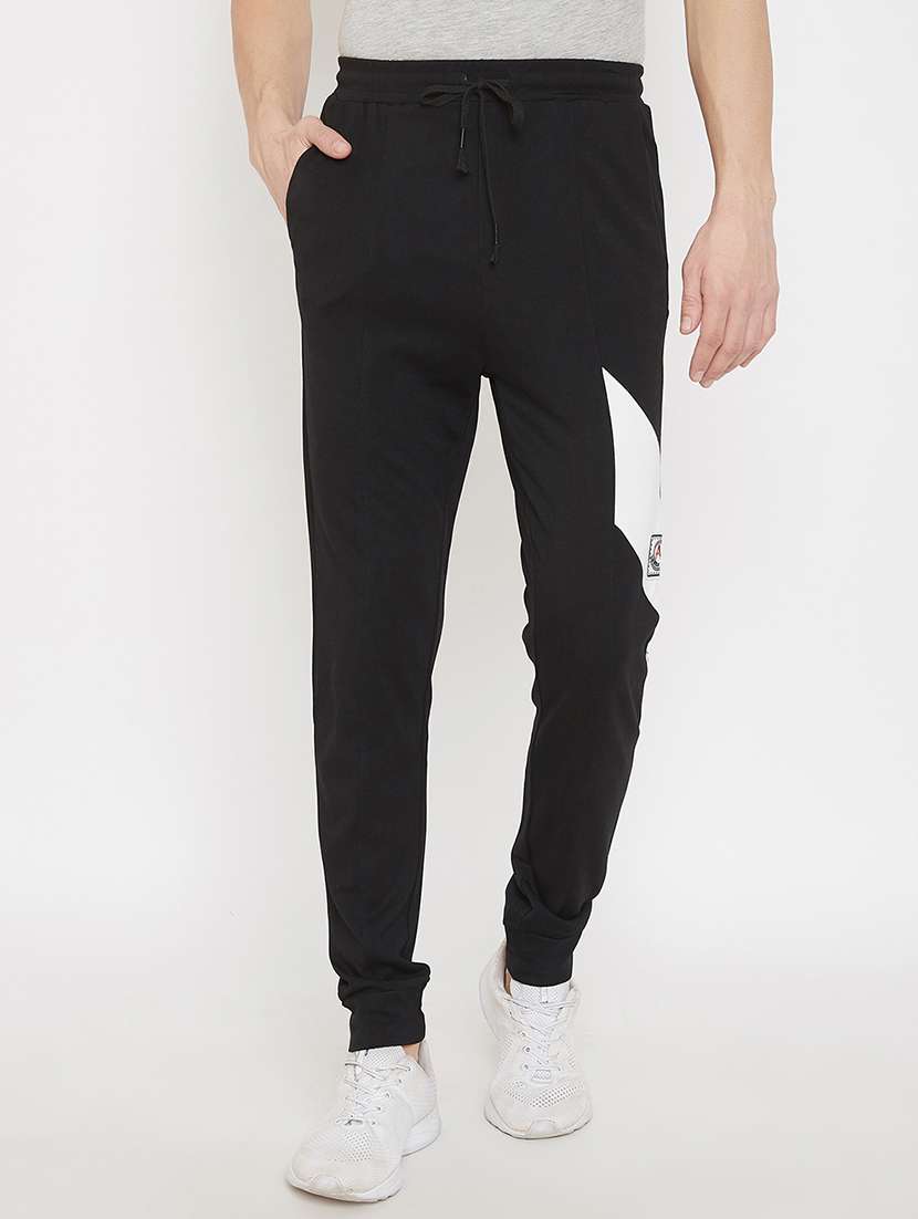 black color block jogger