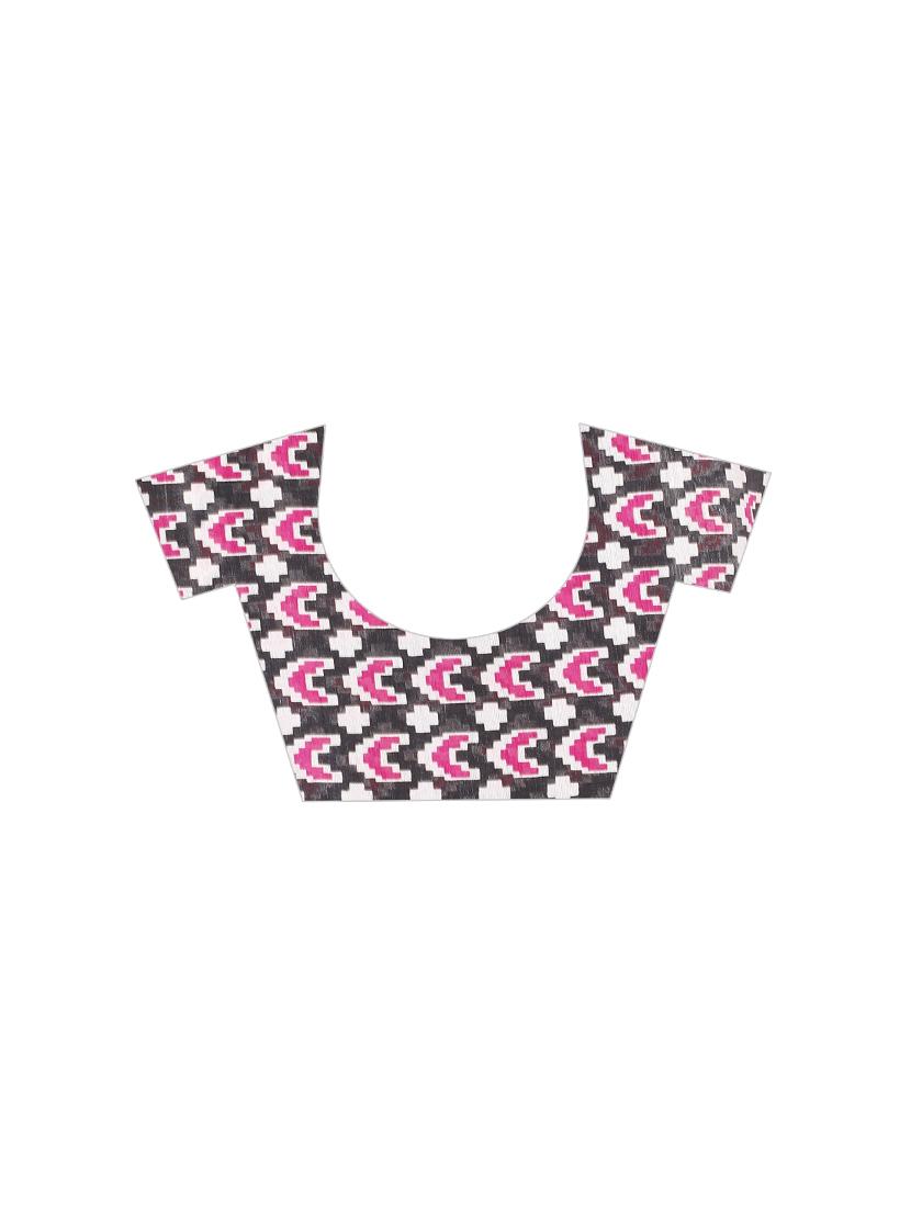 conversational printed saree with blouse - 17834334 - Standard Image - 2