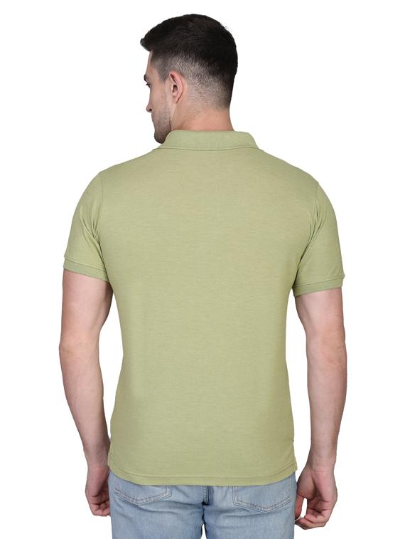 olive green solid polo t-shirt - 17834762 - Standard Image - 2