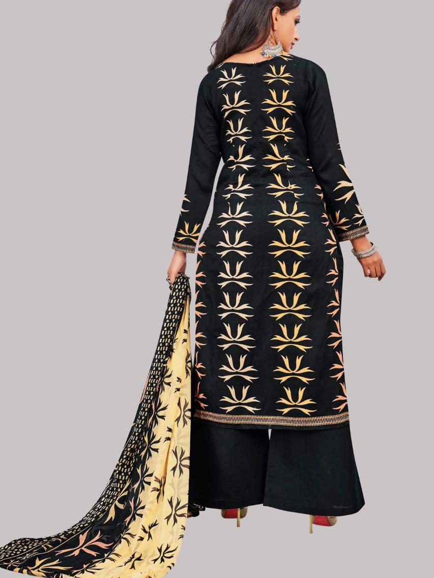 semi cotton printed unstitched suit - 17834781 - Standard Image - 2