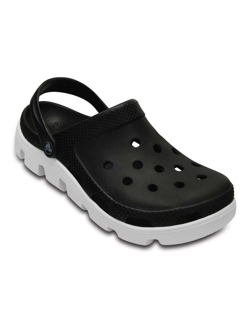 black croslite back strap sandals