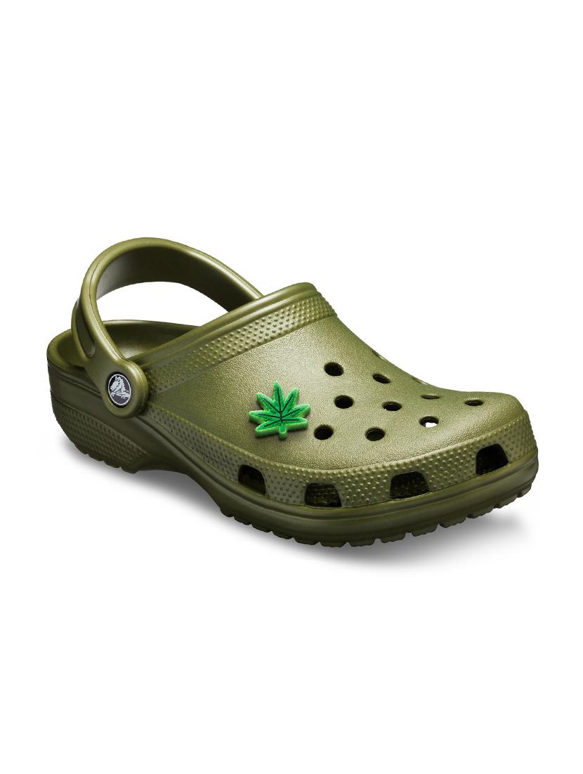 green croslite back strap sandals