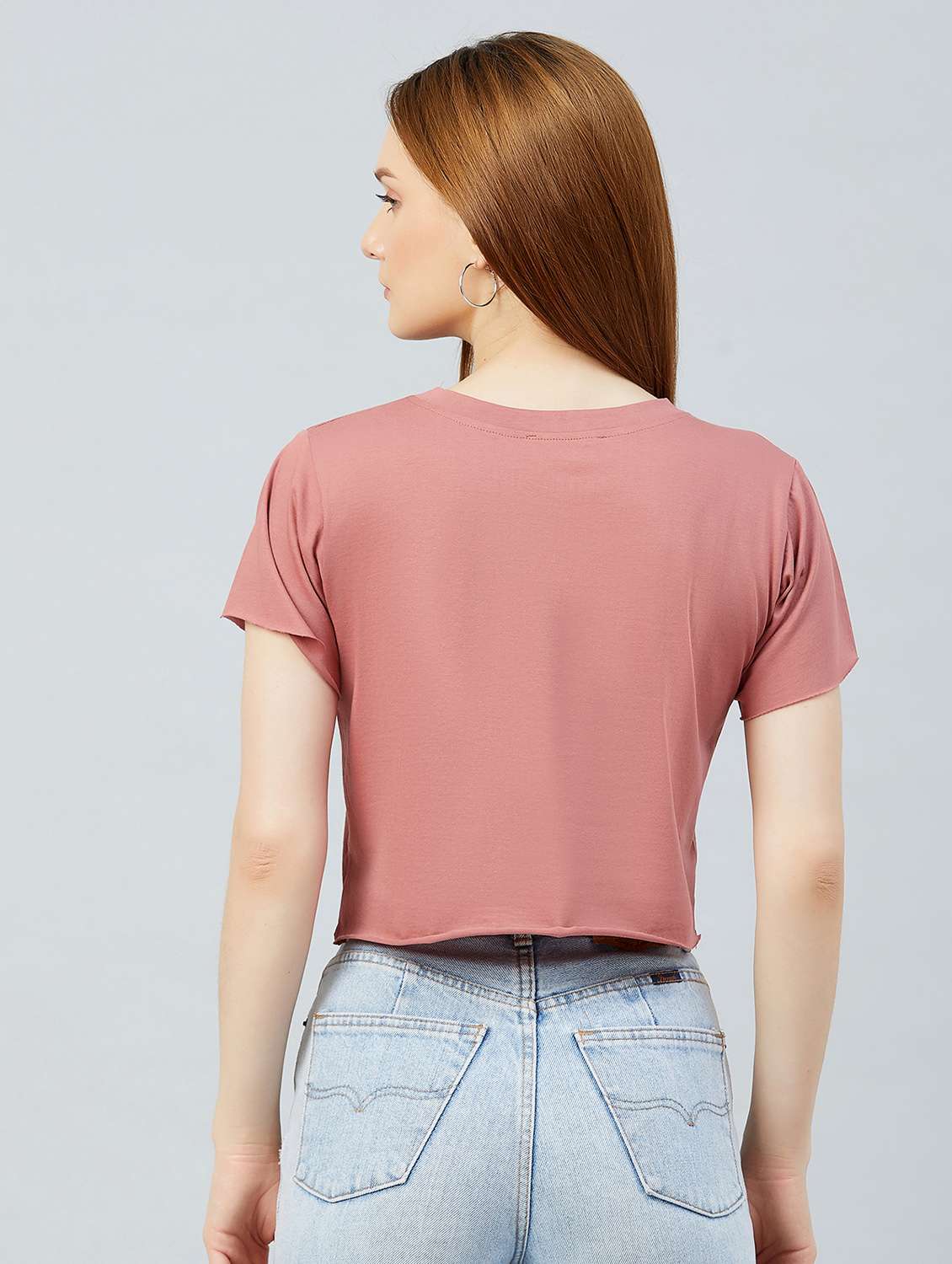 choker neck typographic crop tee - 17836050 -  Standard Image - 2