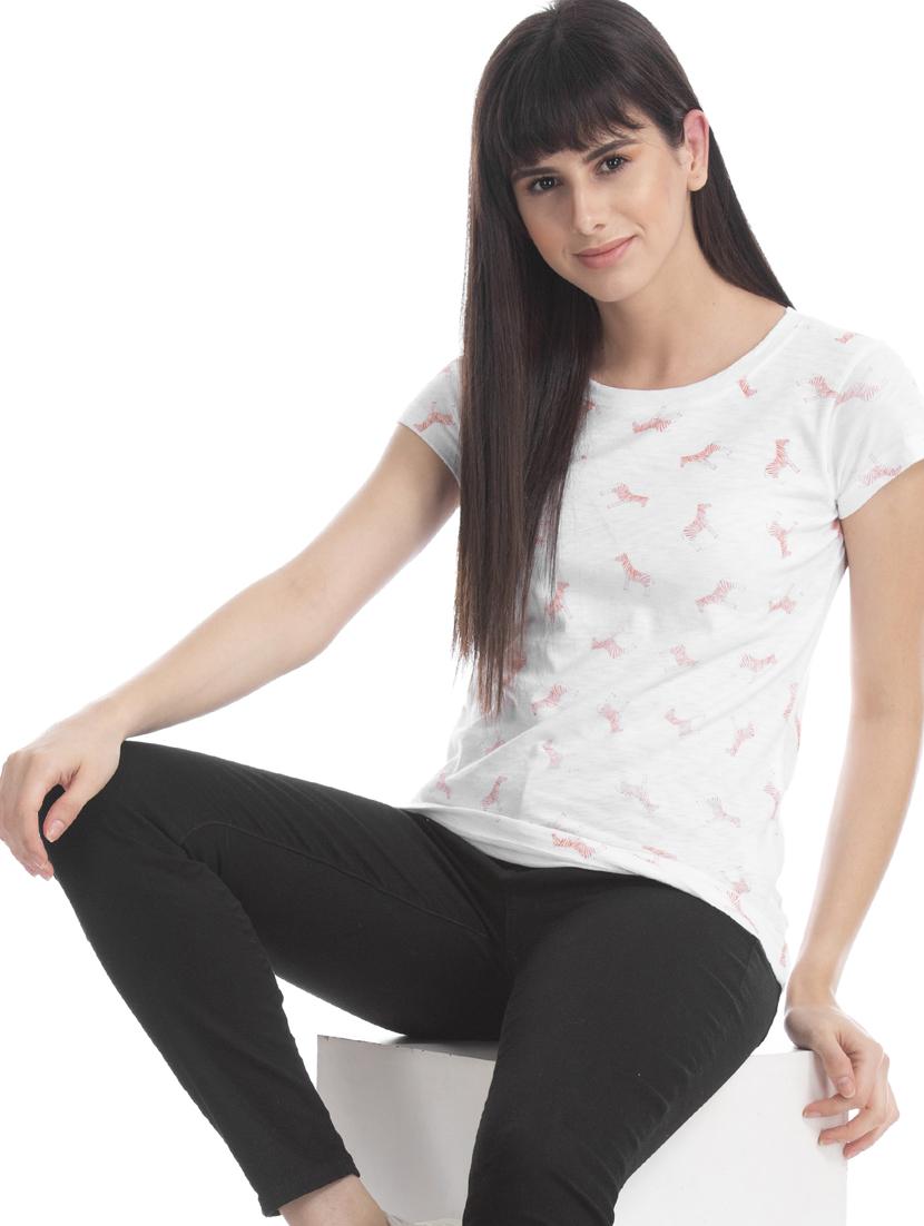 round neck printed tee - 17836688 - Standard Image - 2