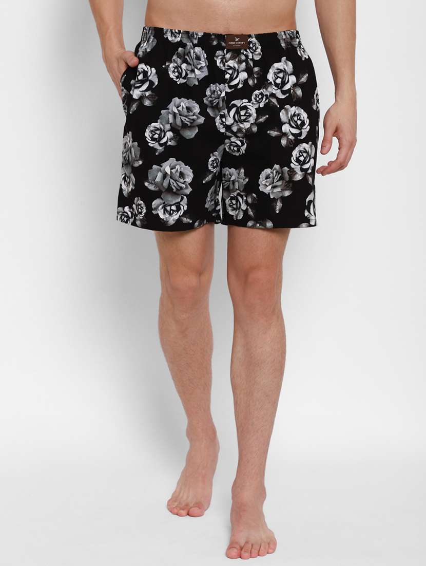 black floral boxer