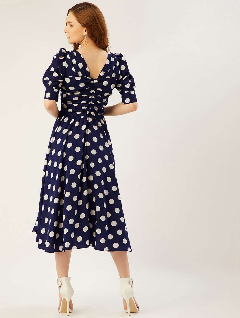 women's fit & flare printed dress - 17837047 - Standard Image - 2