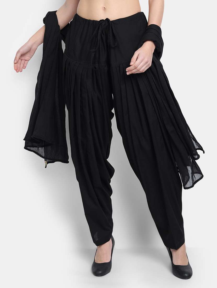 black cotton patiyala salwars