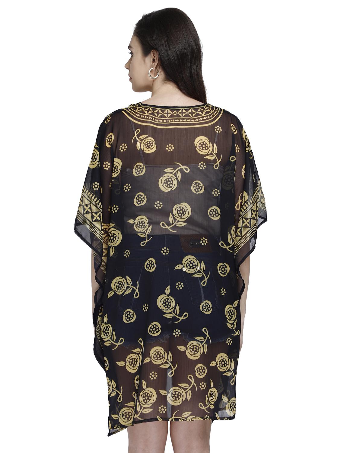 v-neck printed kaftan dress - 17837766 - Standard Image - 2