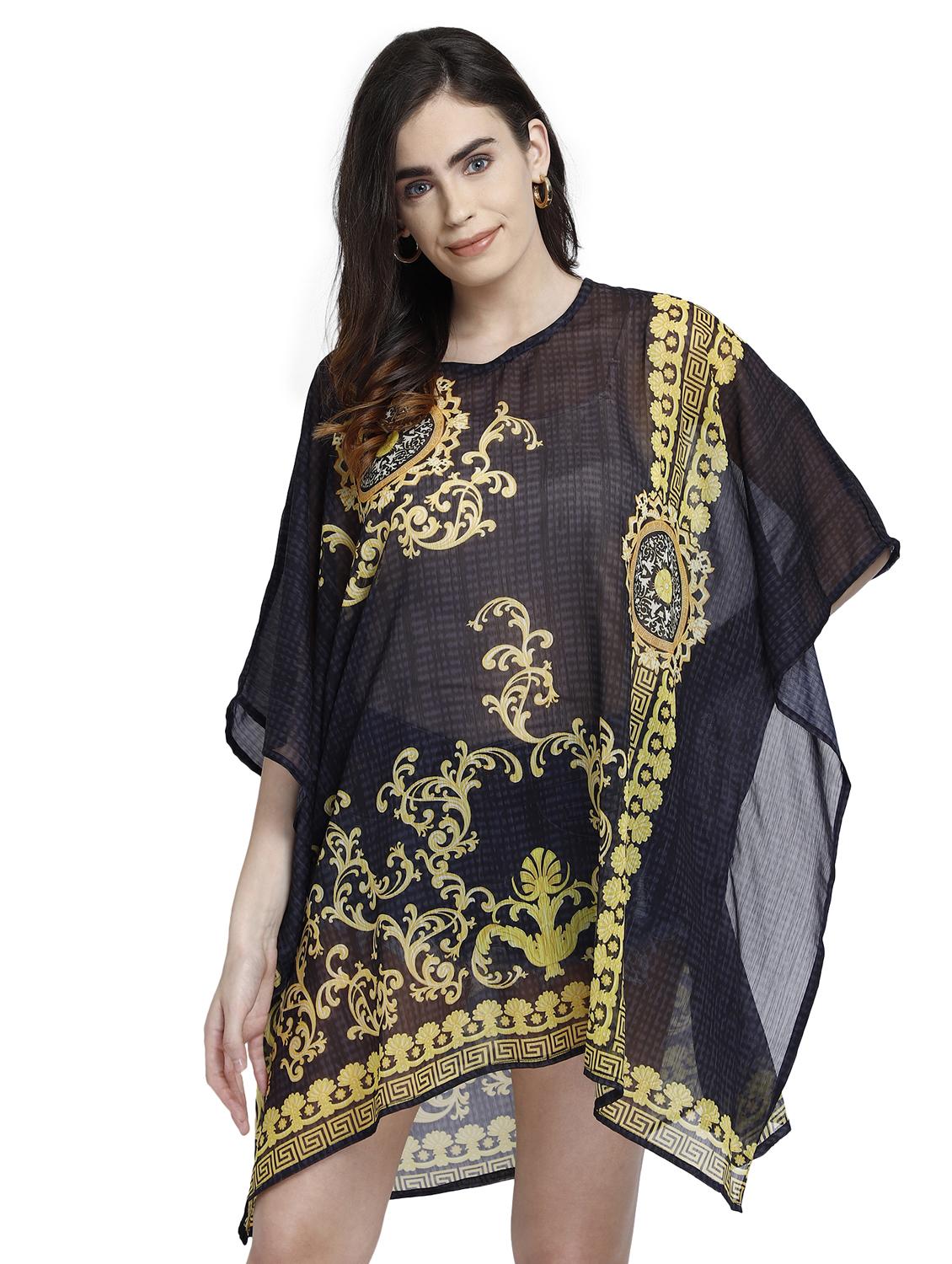 v-neck printed kaftan dress - 17837770 - Zoom Image - 0