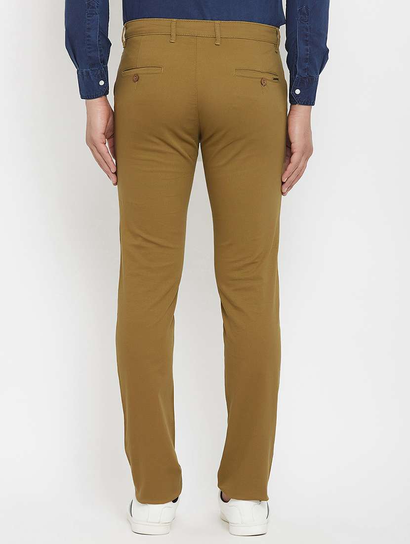 khaki solid chinos - 17837939 - Standard Image - 2