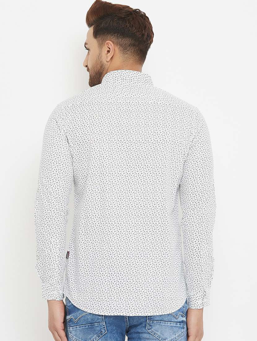 white printed casual shirt - 17837954 -  Standard Image - 2