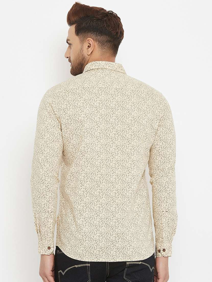 beige printed casual shirt - 17837958 -  Standard Image - 2