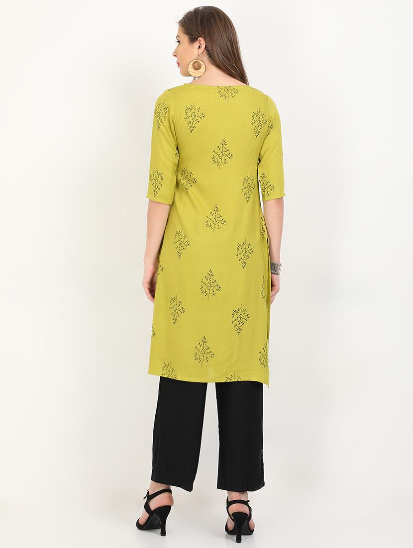 printed straight kurta - 17838142 - Standard Image - 2