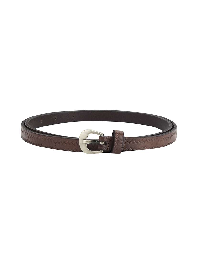 brown leather belt