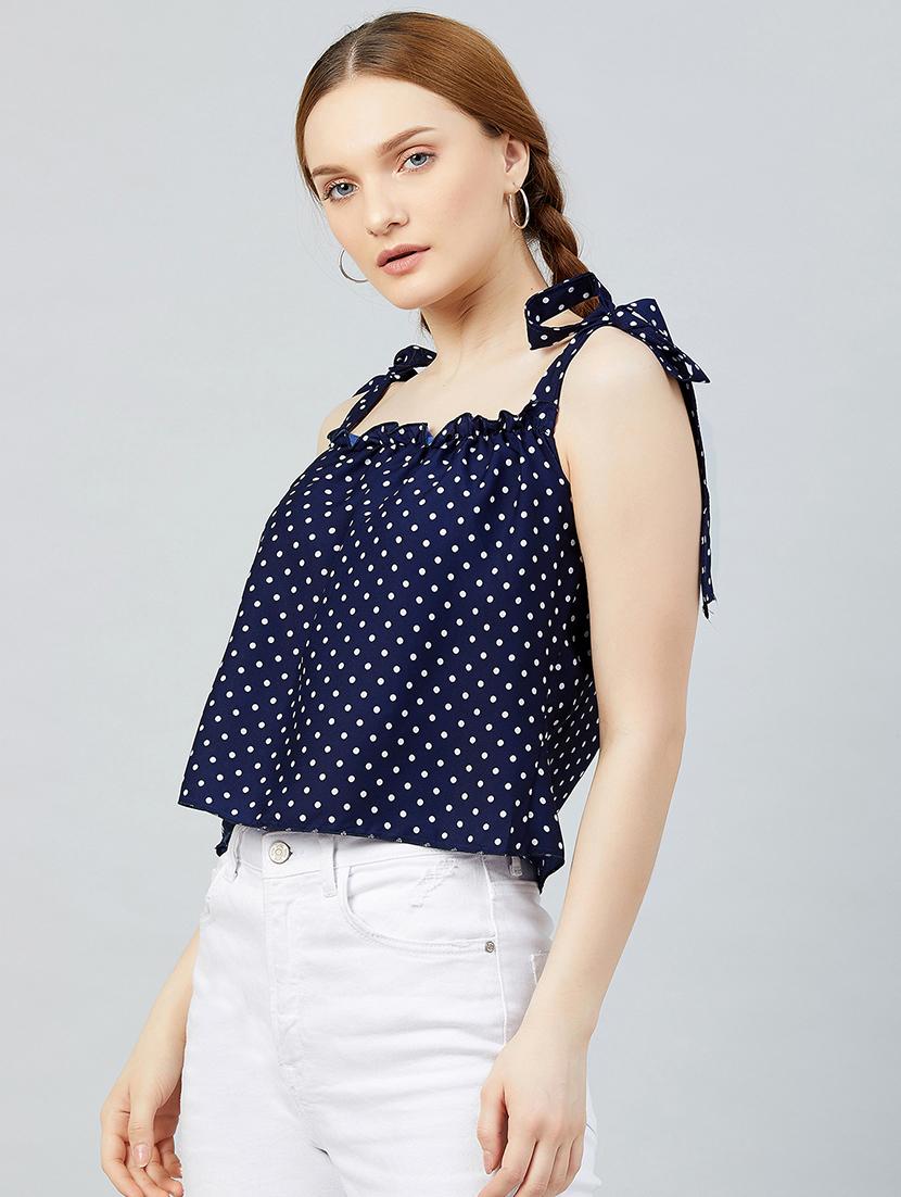 women's crop shoulder strap top
