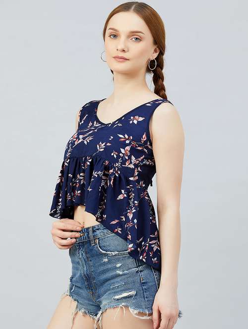 women's high-low v neck top - 17839151 -  Standard Image - 0