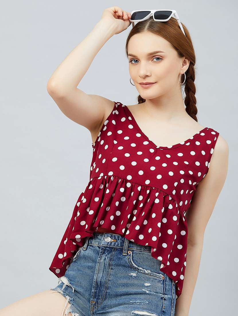 women's high-low v neck top