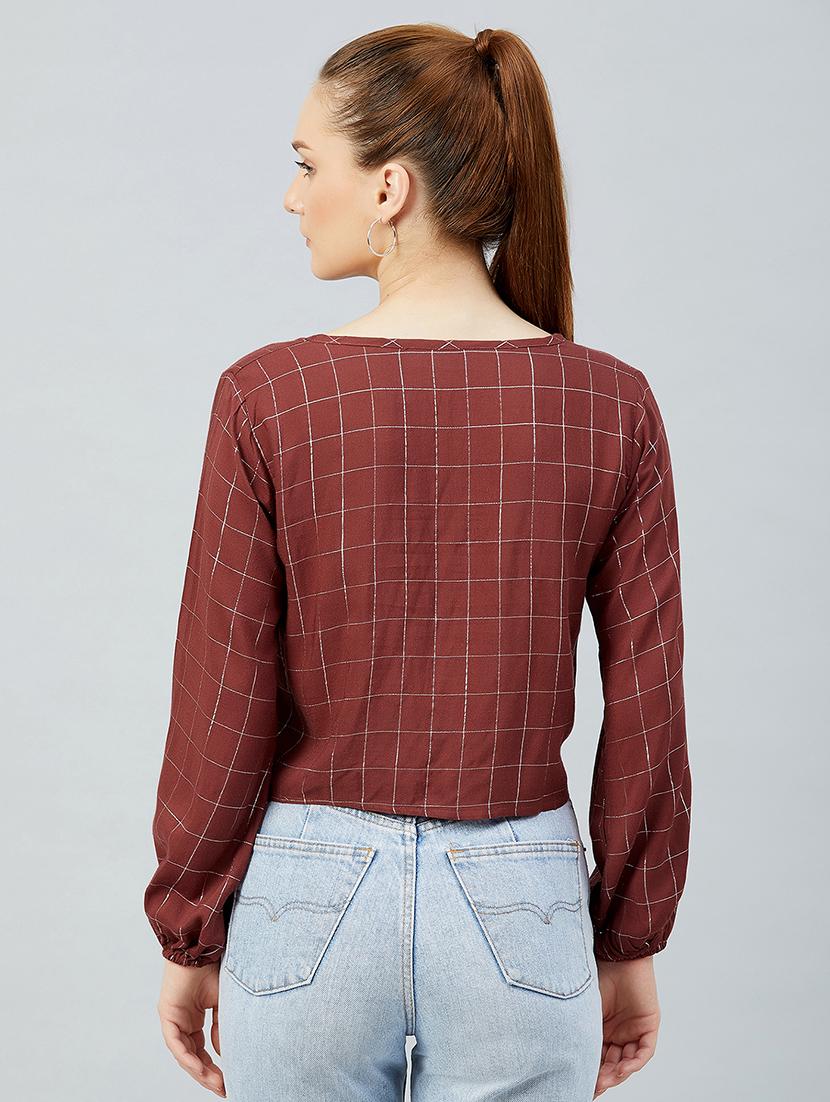 women's blouson v neck top - 17839153 - Standard Image - 2
