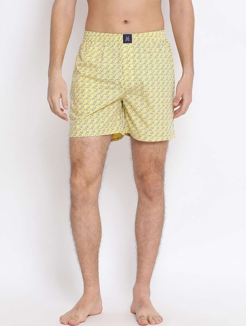 yellow printed boxer