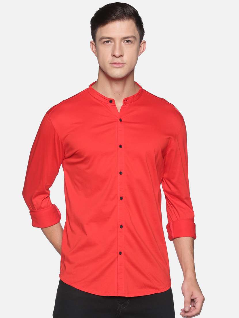 mens solid casual shirt