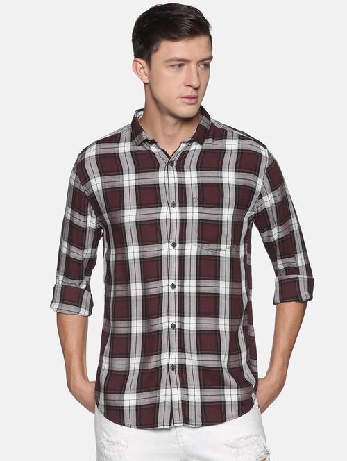 mens checks casual shirt - 17843231 - Standard Image - 0
