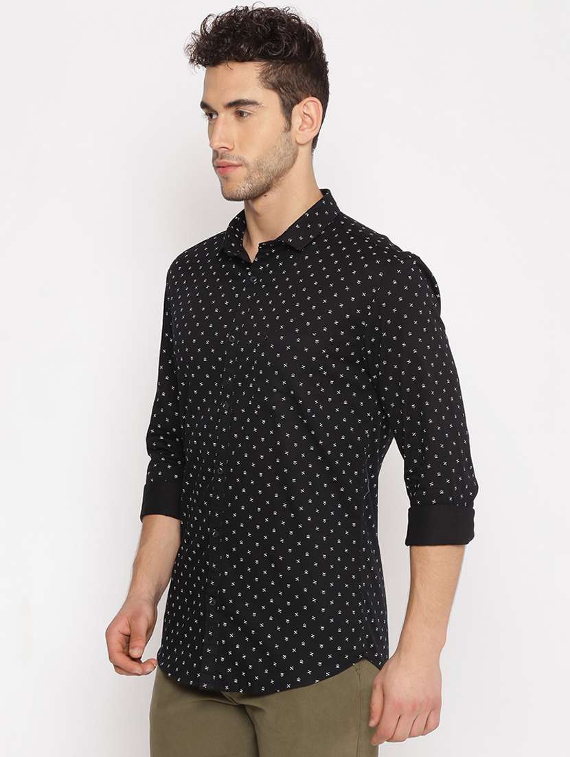 mens micro print casual shirt - 17843232 -  Standard Image - 2
