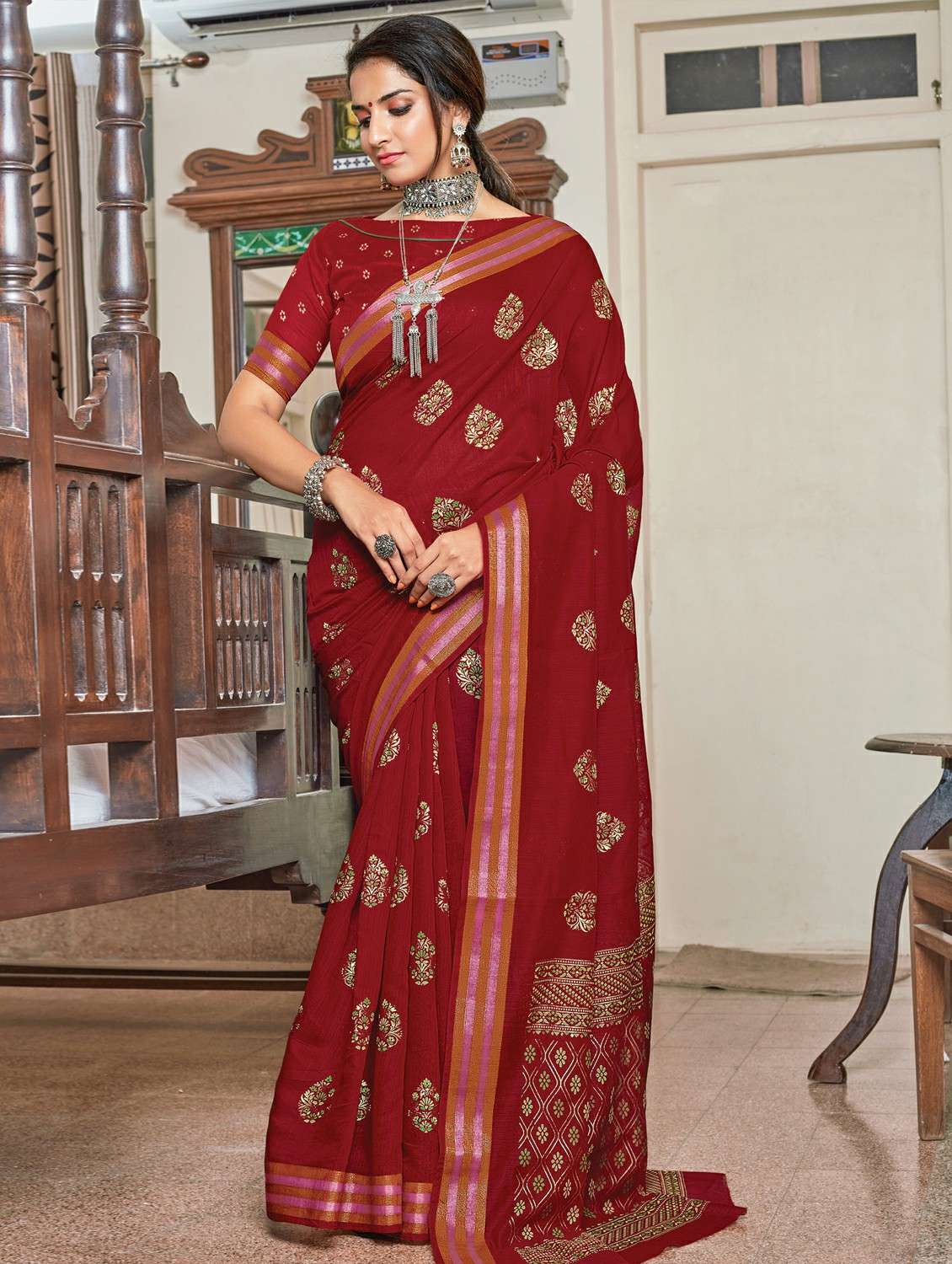  floral bordered saree