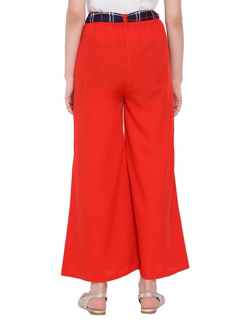 women solid flat front wide leg trouser - 17843592 - Standard Image - 2