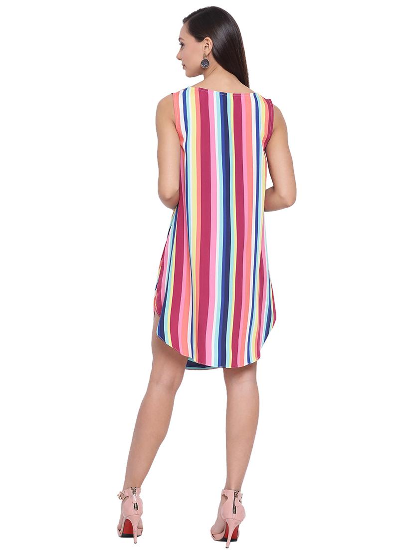 cowl hem striped shift dress - 17843628 - Standard Image - 2