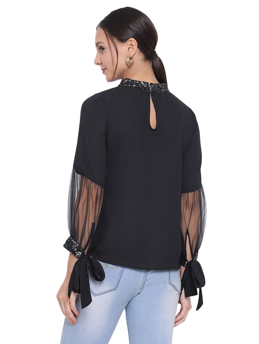 women's straight mock neck top - 17843631 - Standard Image - 2