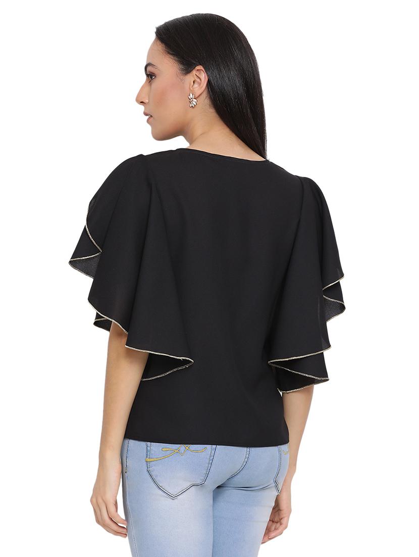 women's straight round neck top - 17843635 - Standard Image - 2