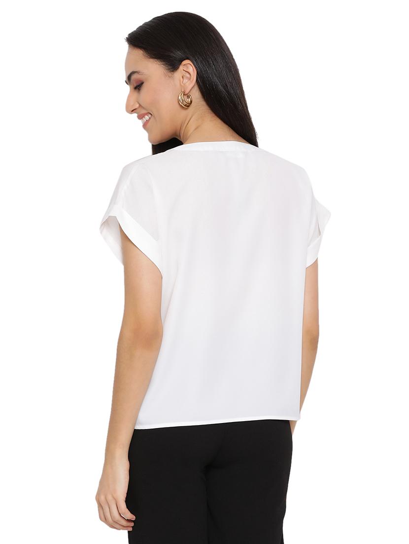 tie up neck regular top - 17843640 - Standard Image - 2